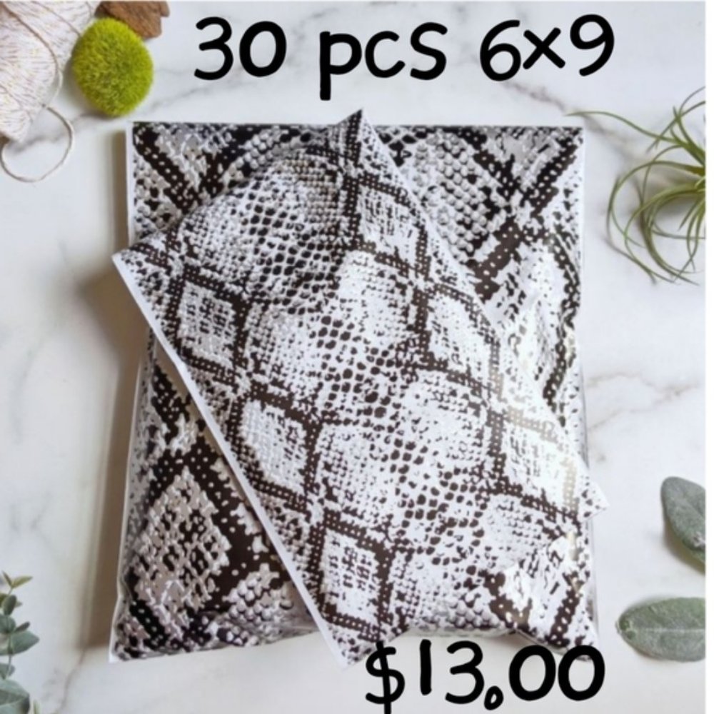 30 Snake Skin Print Desig Poly Mailer Ship 6x9